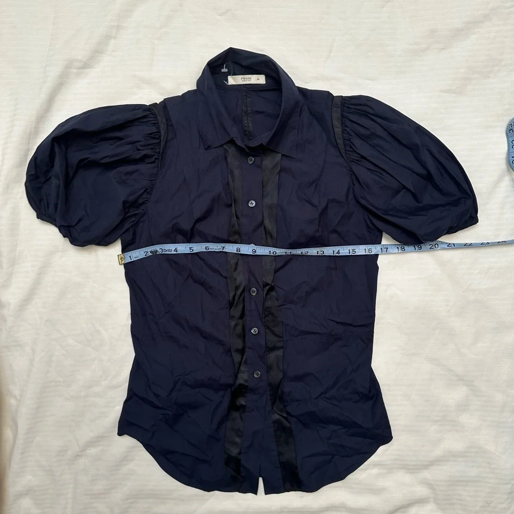 Prada black cotton women shirt size 6 - Picture 8 of 16